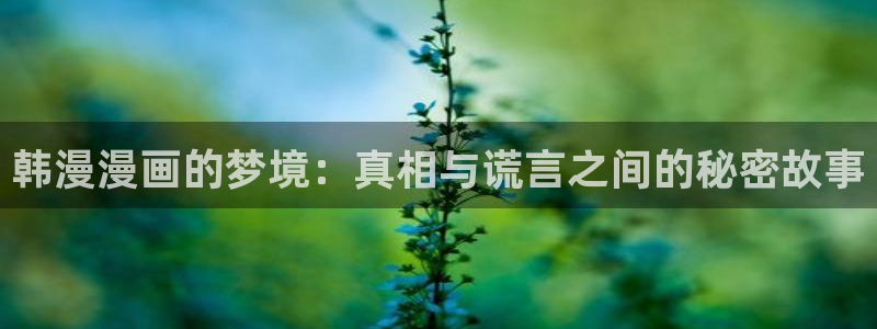 yy漫画免费观看下拉式：韩漫漫画的梦境：真相与谎言之间的秘密故事